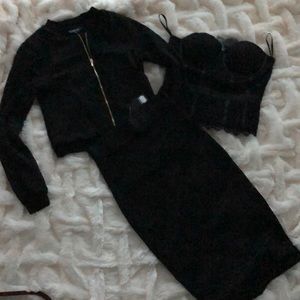 Bebe Complete Outfit: Skirt, Jacket & Top